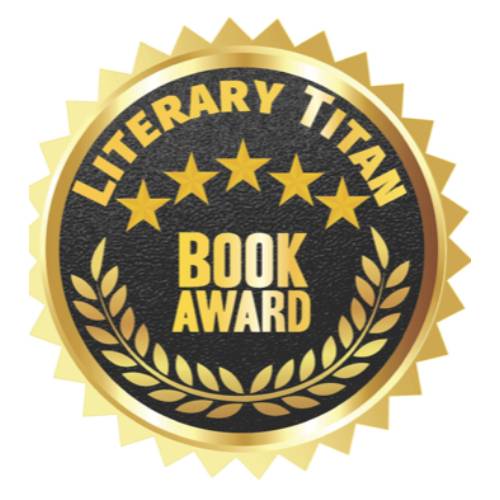 Gold star medallion reading BOOK AWARD